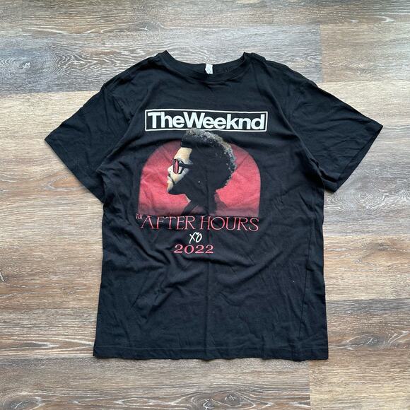 Black The Weeknd After Hours 2022 Los Angeles Concert Tour T-Shirt rnb hip hop - Picture 1 of 6